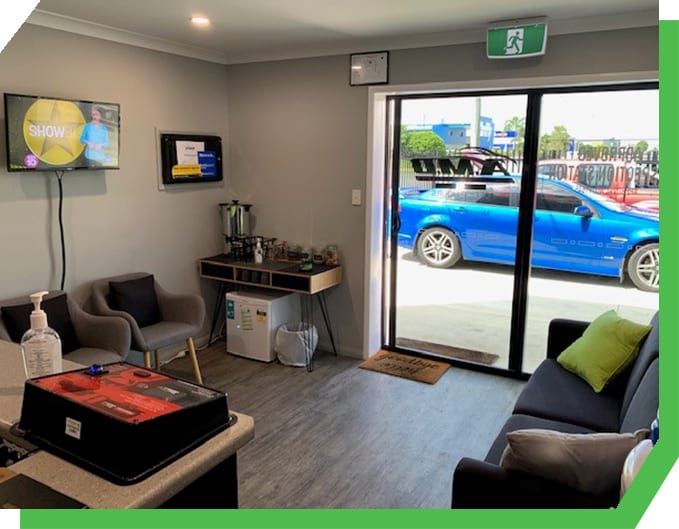 Reception in AMD Automotive Services in South Mackay, QLD